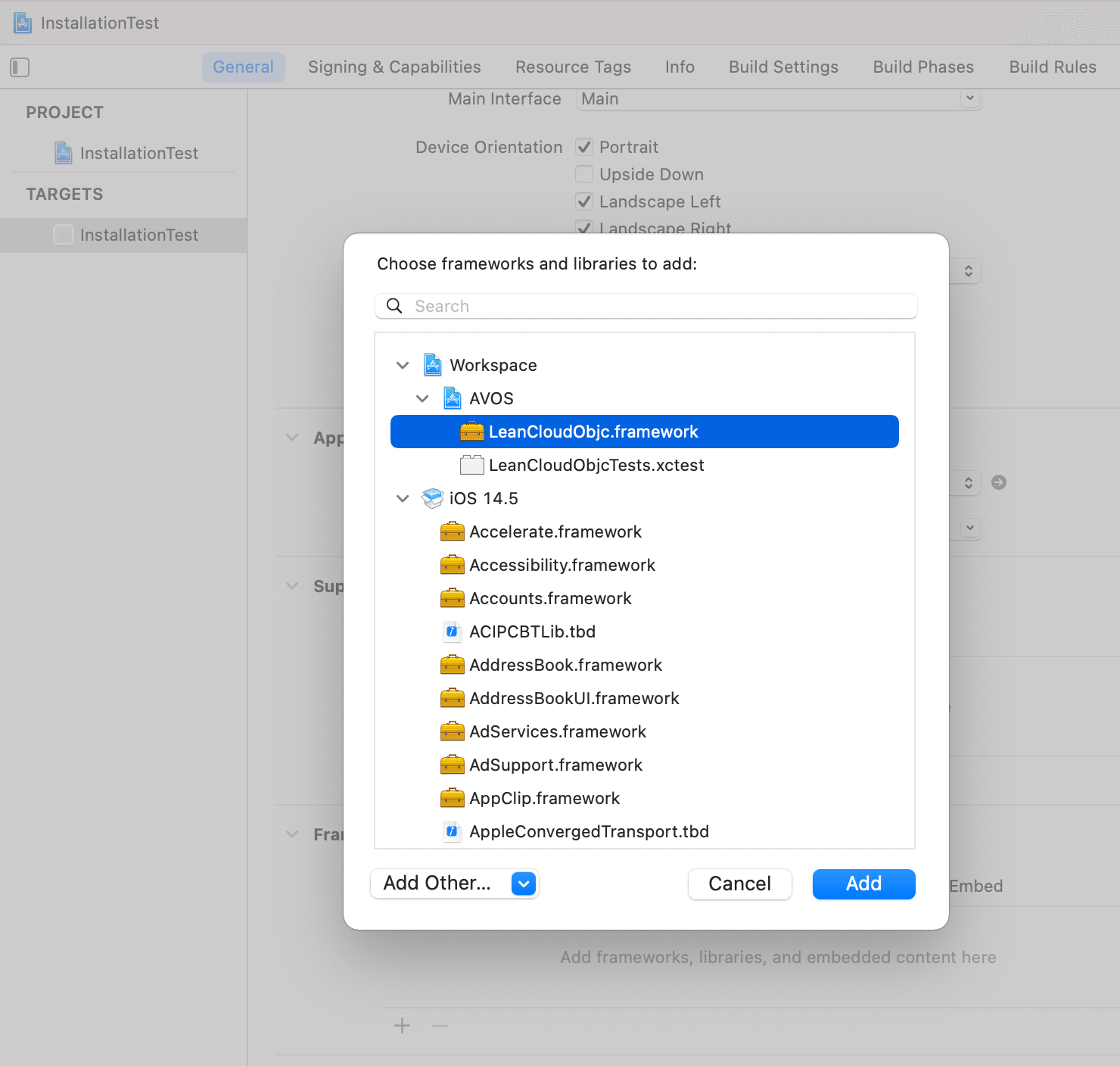 「LeanCloudObjc.framework」